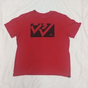 Nike Air Jordan Mens Size XL Red/Black Graphic T-Shirt